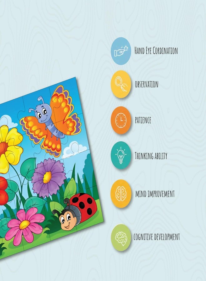 Khilonewale Wooden Jigsaw Puzzle 24 Pieces Each Combo of 8 Large Size 20 x 30 cm Set for Kids 3+ Years Educational Puzzles, | Learning Brain Development Toy for Boys and Girls (Kids Adventure Puzzle Set) - Image 3